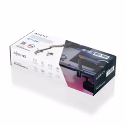 AISENS DT49TSRRGB-347 monitor mount / stand 124.5 cm (49") Desk Black, Grey - Additional view 6