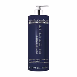 abril et nature Bain Shampoo Platinum, 1000ml, 1000 ml, Shampoo, Professional, Women, Blonde hair, Colored hair, Damaged hair ...