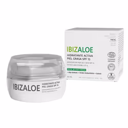 Ibizaloe ACTIVE MOISTURIZER OILY SKIN SPF15 50ml, Day cream, Women, Oily skin, Face, Moisturizing, Protection, Soothing, 50 m ...
