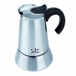 JATA Odin, Moka pot, Black, Stainless steel, Stainless steel, 4 cups, 1 pc(s)