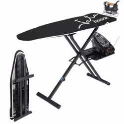 JATA XL OPTIMA PRO, Full-size ironing board, Cotton, Black, 1370 x 450 mm, 380 x 340 mm, 1140 x 460 x 130 mm