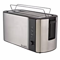 Comelec TP 1727, 2 slice(s), Black, Stainless steel, Stainless steel, Buttons, Rotary, 1400 W, 220 - 240 V