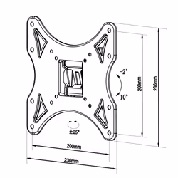 TM Electron TMSLC281 TV mount/stand 106.7 cm (42") Black