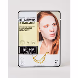 Iroha Nature Illuminating & Hydrating Mask with Vitamin C, Radiance mask, Women, Universal skin, Anti-ageing, Brightening, El ...