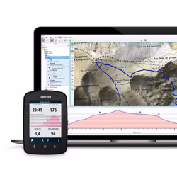 TwoNav Terra, GPS bike computer with 3.7-inch wide screen for mountain, hiking, MTB, bicycle with maps included. Colour Turquoise