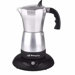 Orbegozo KFE 660, Electric moka pot, Coffee beans, Black, Stainless steel