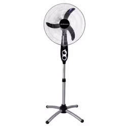 Orbegozo SF 0156, Household blade fan, Black, Metallic, Floor, 45 cm, 1340 - 1550 mm, Buttons
