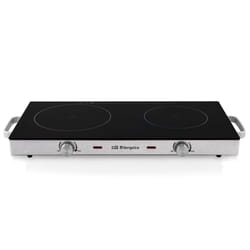Orbegozo PCE 6000 Black, Stainless steel Countertop Ceramic 2 zone(s)