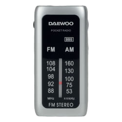 Daewoo DW1129 radio Portable Analog Black, Silver