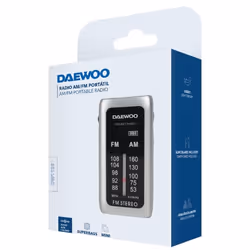 Daewoo DW1129 radio Portable Analog Black, Silver