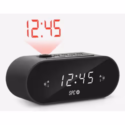 SPC Frodi Max, Digital alarm clock, Cube, Black, 24h, FM, Radio/Buzzer