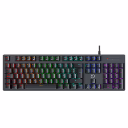 Hiditec GK400 ARGB, Full-size (100%), Wired, USB, Mechanical, RGB LED, Black