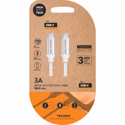 TECH ONE TECH TEC2204, 1 m, USB C, USB C, White