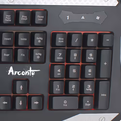 TALIUS Arconte keyboard Gaming USB QWERTY Spanish Black, Silver