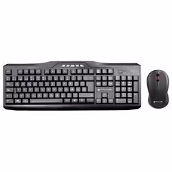 TALIUS KB-6001, Full-size (100%), Wireless, RF Wireless, QWERTY, Black, Mouse included