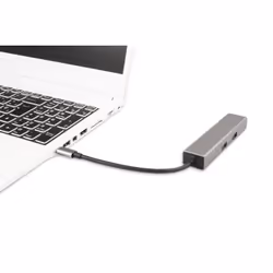 CoolBox Hub miniDOCK4 USB-C Wired USB 3.2 Gen 1 (3.1 Gen 1) Type-C Steel