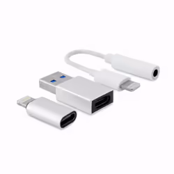 CoolBox iPhone/iPad Connectivity Kit, 3.5 mm, Lightning, 0.07 m, White