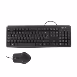 CoolBox COO-KTR-01U keyboard Mouse included Office USB QWERTY Black