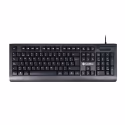 CoolBox COO-TEC04DNI, Full-size (100%), Wired, USB, Membrane, QWERTY, Black