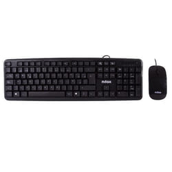 Nilox NXKME000004 keyboard Mouse included Universal USB QWERTY Spanish Black