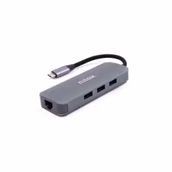 Nilox DOCKING STAT HDMI VGA PD ETH 3USB USB 3.2 Gen 1 (3.1 Gen 1) Type-C Aluminium