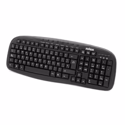 Nilox TECLADO MULTIMEDIA USB ESPANOL keyboard Mouse included Universal QWERTY Spanish Black