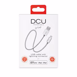 DCU Advance Tecnologic 34101205, 1 m, Lightning, USB A, Male, Male, Silver