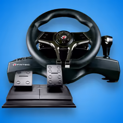 FR-TEC Hurricane MKII Black Steering wheel + Pedals Nintendo Switch, PC, PlayStation 4, Playstation 3