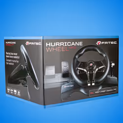 FR-TEC Hurricane MKII Black Steering wheel + Pedals Nintendo Switch, PC, PlayStation 4, Playstation 3