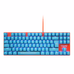 FR-TEC Dragon Ball Super, Tenkeyless (80 - 87%), Wired, USB, Mechanical, QWERTY, Blue, Orange