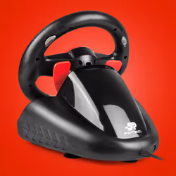 FR-TEC Turbo cup Black, Red Steering wheel + Pedals Nintendo Switch, Nintendo Switch Lite, PC