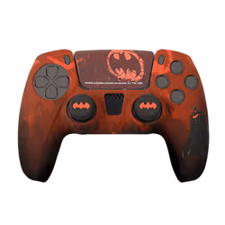 FR-TEC PS5 Custom Kit Batman, Silicone Skin + Grips + Touchpad Sticker, PlayStation 5, Gaming controller case, Black, Red, Si ...