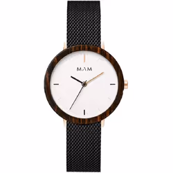 Mam relojes ferra Unisex Analogue Japanese Quartz Watch with Stainless Steel Bracelet 680