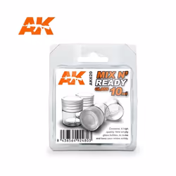 AK00620 - AK Interactive - Mix 'N' Ready Glass Jars 4 x 10ml