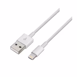 AISENS A102-0035, 1 m, Lightning, USB A, Male, Male, White