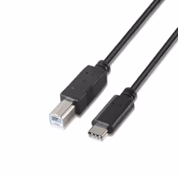 AISENS A107-0054, 2 m, USB C, USB B, USB 2.0, Black