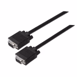 AISENS A113-0068, 1.8 m, VGA (D-Sub), VGA (D-Sub), Male, Male, Black