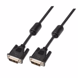 AISENS A117-0086, 1.8 m, DVI-D, DVI-D, Male, Male, Black