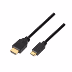 AISENS A119-0114, 1.8 m, HDMI Type A (Standard), HDMI Type C (Mini), 3D, 10.2 Gbit/s, Black