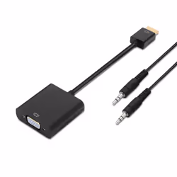 AISENS A122-0126, 0.1 m, 1600 x 1200 pixels, 1080p, 165 MHz, Black, Passive video converter