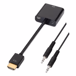 AISENS A122-0126 video cable adapter 0.1 m Black