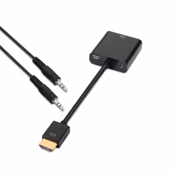 AISENS A122-0126 video cable adapter 0.1 m Black