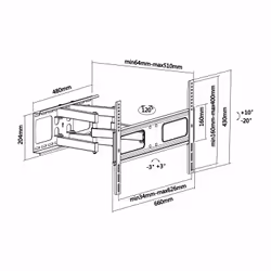 AISENS WT70TSLE-027 TV mount/stand 177.8 cm (70") Black - Additional view 6