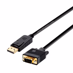 AISENS A125-0365, 2 m, DisplayPort, VGA D-SUB, Male, Male, Gold