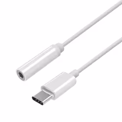 AISENS A109-0384, White, USB C, 3.5 mm, 0.15 m, Male, Female
