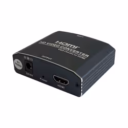 AISENS A115-0386, Scaler video converter, Power, Black, 1600 x 1200 pixels, 1080p, 60 Hz