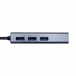 AISENS A106-0401 interface hub USB 3.2 Gen 1 (3.1 Gen 1) Type-A Grey