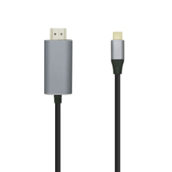 AISENS A109-0393 video cable adapter 1.8 m HDMI Type A (Standard) USB Type-C Aluminium, Black