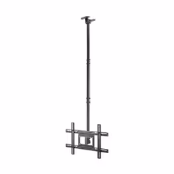 AISENS CT80TSE-075, 200 x 200 mm, 600 x 400 mm, -25 - 5°, -60 - 60°, Steel, Black