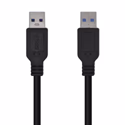 AISENS A105-0447, 2 m, USB A, USB A, USB 3.2 Gen 1 (3.1 Gen 1), 5 Gbit/s, Black